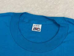 Vintage 1980s BVD Made In USA Single Stitch Blank Basic Pocket T-Shirt, XL NEW
