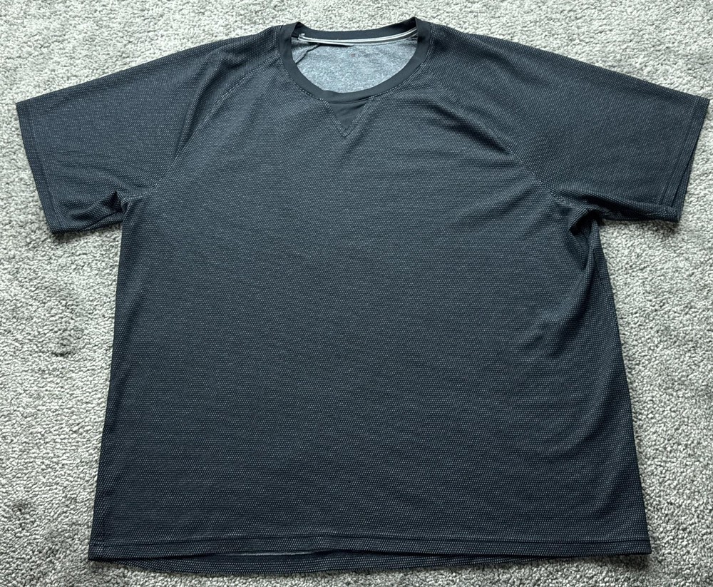 Champion Shirt Mens XL Black Geometric Tagless Polyester Jersey Breathable