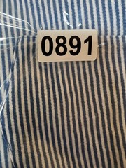 J Press Polo Shirt Mens Medium Blue Stripe Short Sleeve Pocket Preppy Ivy USA