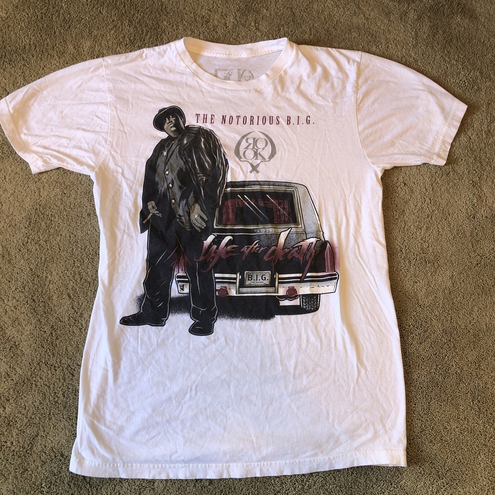 Notorious BIG TShirt White Womens Large Life After Death Brooklyn Mint Rook AsIs