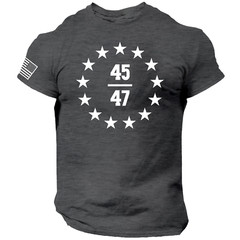 45 47 TRUMP T Shirt Maga American Flag USA S-2XL
