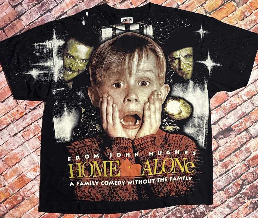 Vintage Style HOME ALONE Kevin McCallister AOP Modern T-Shirt Adult Size XL