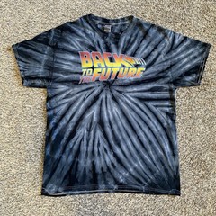 Back to the Future Tie-Dye Graphic T-Shirt Adult Size LARGE Universal Studios
