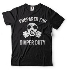 Funny Humor T-shirt Diaper Duty Tee Shirt Father’s Day Gift Shirt Dad Maternity