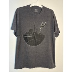 Port and Company San Antonio Spurs NBA T-Shirt Mens XL Gray Academy Spirit