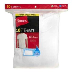 Hanes 10-Pack Men T-Shirt ComfortSoft Crewneck Undershirt Short Sleeve size SM