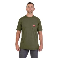 Milwaukee Men’s Medium Green GRIDIRON Cotton/Polyester Pocket T-Shirt