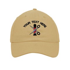 Your Text Here Custom Barber Embroidery Embroidered SOFT Unstructured Hat Cap