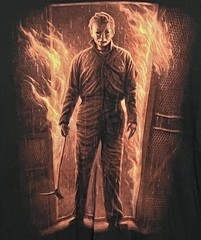 Fright Rags HALLOWEEN KILLS Let It Burn Michael Myers Mens T Shirt LG Large OOP