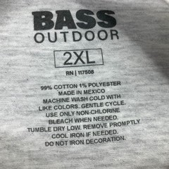 Bass Outdoor Mens Lined Logo Heathered Short Sleeve T-Shirt Oatmeal Gray 2XL