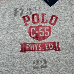 NWT Polo Ralph Lauren Custom Slim Reversible Graphic T-Shirt Gray/Red Mens Sz XL