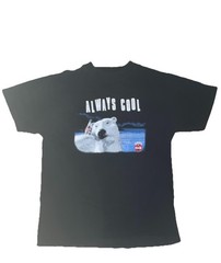 Vintage Cottex SS Crew Neck Coca Cola Always Cool Tee Black Single Stitch XL