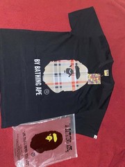 A Bathing Ape BAPE Ape Head Graphic Tee Black Men’s L Cotton Crew Neck