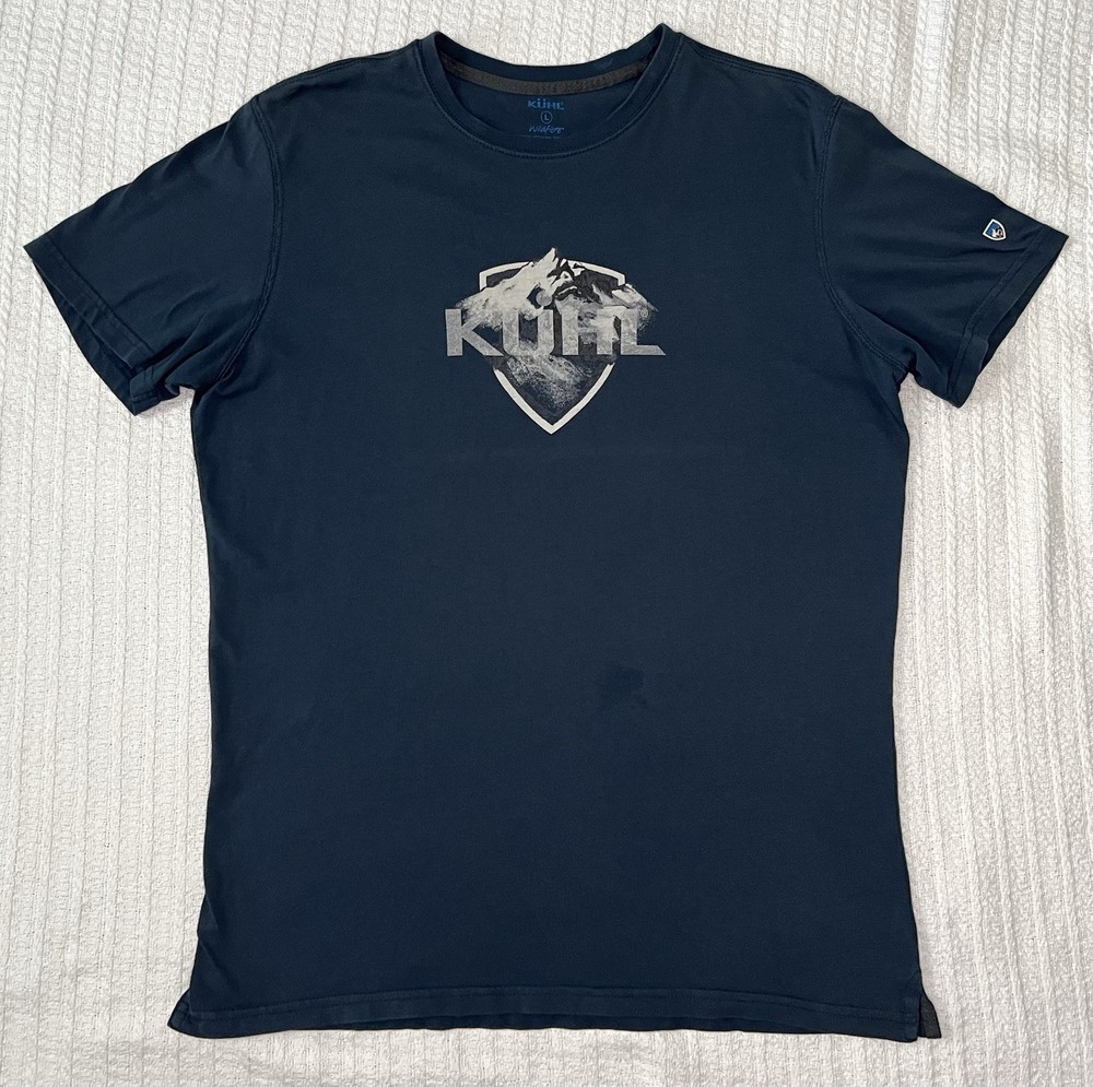 Kuhl Born In The Mountains Logo Organic Cotton Shirt LG 21” X 29” Wild Fibre
