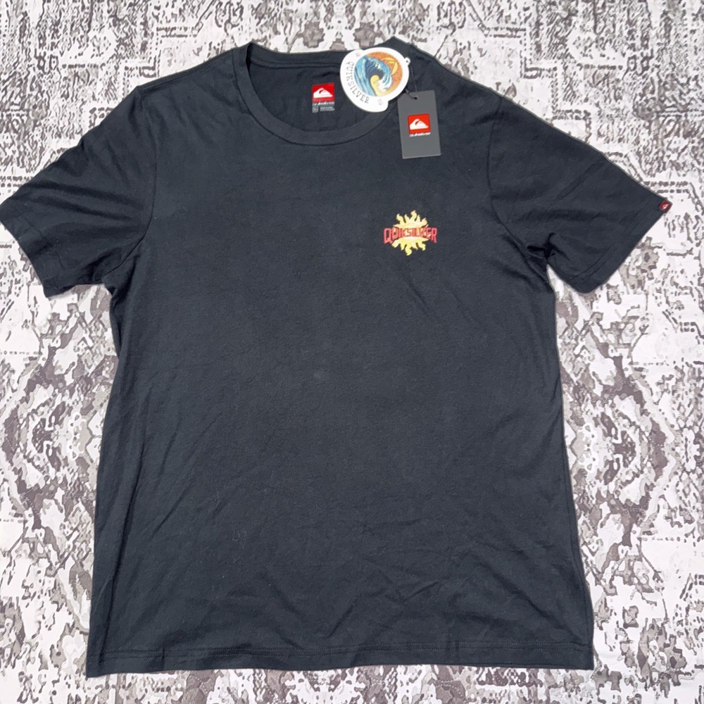 NWT Quiksilver Black Graphic SS Sun Tee QSM15GT121 Men’s Size XL. D4