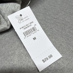 Gap Everyday Soft Long Sleeve Shirt Mens Medium Gray Crew Cotton Solid $30 MSRP