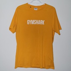 Gymshark Workout T-Shirt Men’s Size Large Yellow Orange Short Sleeve