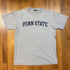 Vintage 90s Yikes Graphic T Mens M Gray Penn State University Cotton Blend