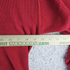 Vintage Greatland Thermal Red Polycotton Waffle Knit Shirt Men’s XL 90s Made USA