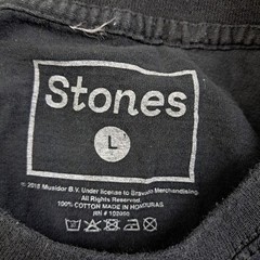 The Rolling Stones T Shirt L Men’s Black Cotton Tour Concert Graphic Rock N Roll