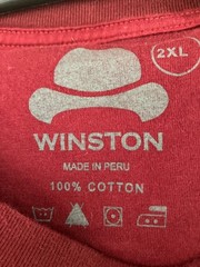 tshirt graphic maroon color melting sun, winston brand, peru, 100% cotton, 2xl