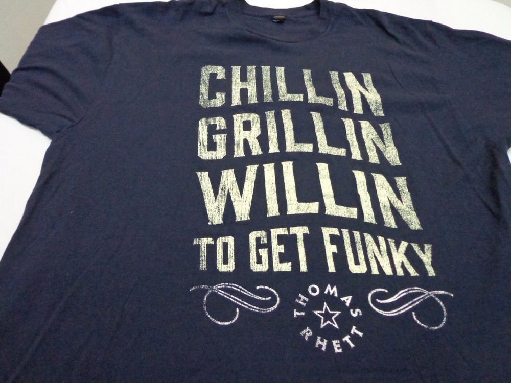 Thomas Rhett Chillin Grillin Willin To Get Funky Concert Tour T- Shirt 2XL