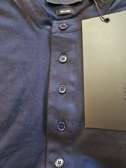 NWT The Kooples Size XS Men’s Relaxed Fit Cotton Polo T Shirt in Navy Blue New