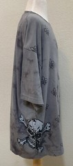 Brooklyn Xpress T Shirt Skeleton Sz M Cold Grey Tai Dai Scull