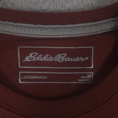 LOT OF 3 Eddie Bauer Shirt Mens M Blue Orange Burgundy Legendwash Cotton Blend