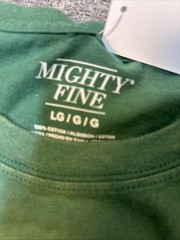 Mighty Fine Men’s Size Large Nature Inspired Green Graphic Short Sleeve Tee Shrt