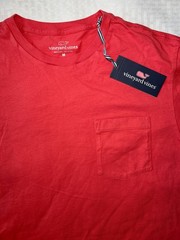 Vineyard Vines Men’s Jetty Red T-Shirt w/Pocket Sz Med New w/tag Free Shipping!