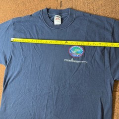 Jerzees USS Ronald Reagan CVN 76 Navy Blue Graphic T-Shirt Mens XL High Cotton