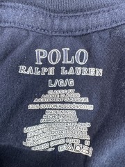 Polo Ralph Lauren T-Shirt Mens Large Navy Blue Classic Fit White Pony