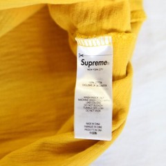 Supreme Overprint T Shirt KNOWLEDGE REIGNS SUPREME Slub Top Tee L SS24 Gold