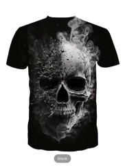 Y2k Graphic Tshirt Skull Skeleton M(38) Streetwear Skater Gorpcore Gothic Biker