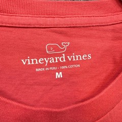 Vineyard Vines Pocket Tee Mens Medium Tshirt Red Solid Cotton Classic Preppy NEW