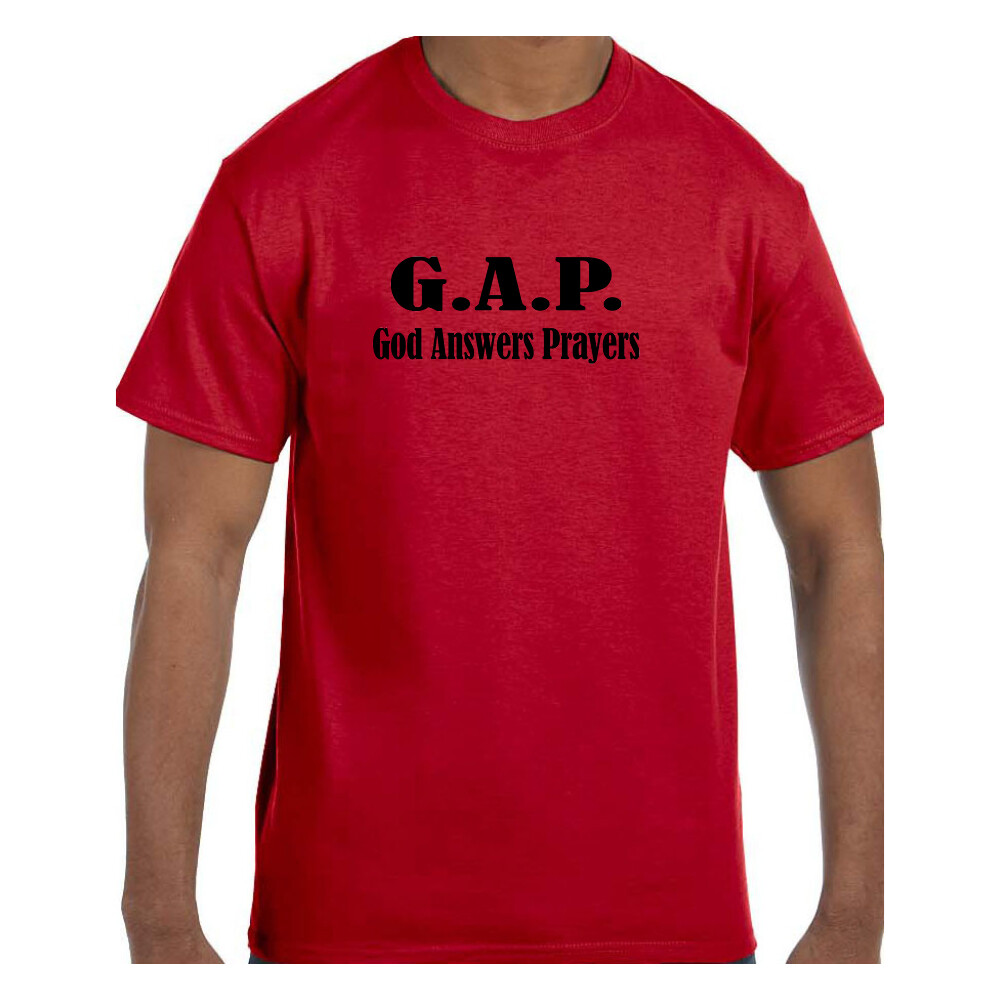 Funny Humor Tshirt G.A.P God Answers Prayers Short or Long Sleeve