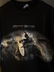 Mission Beach California Graphic T-Shirt Black Heavy Cotton
