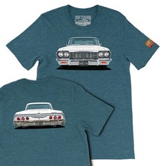 1964 Chevy Impala SS, Classic Car Men’s T-shirts Made in USA