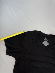 George Comfort Cotton T Shirt Short Sleeve Men’s Medium 38-40 Black V-NECK NEWW