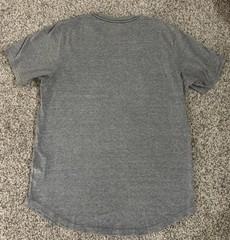 Goodlife Scallop Hem T-Shirt Mens Medium Gray Tri-blend Made in USA XL Comfort