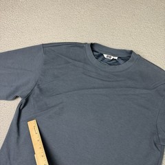 Uniqlo T Shirt Mens Small Blue U AIRism Oversized Casual Short Sleeve Essential