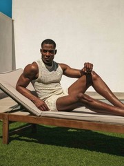 CODE 22 Diamond Knit Tank Top Men’s Crochet Sleeveless Summer Resort Vest