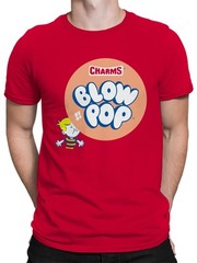 Officially Licensed Blow Pop Lollipop Candy Charms Treat Men’s T-shirt