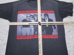 Rolling Stones Shirt Adult Medium Black Steel Wheels The North American Tour 89