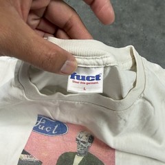 Fuct T Shirt Mens Large White Art Street Wear Flaws Preowned