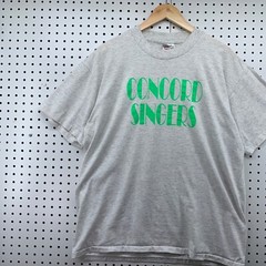 Vintage 90s Concord Singer Shirt Mens XL Gray Single Stitch Oneita USA 23×29