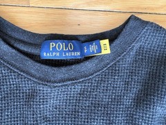 Polo Ralph Lauren Waffle Thermal Long Sleeve Shirt Black Men’s Small