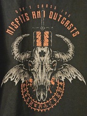 ALLEGORY HOUSE Revenge Series Shirt XL Heavyweight Black Misfits Outcasts Skull