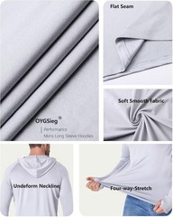 Men’s Athletic Hoodies Long Sleeve Fishing Shirts for Men UPF